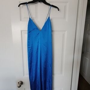 bebe Vibrant Blue Backless Dress